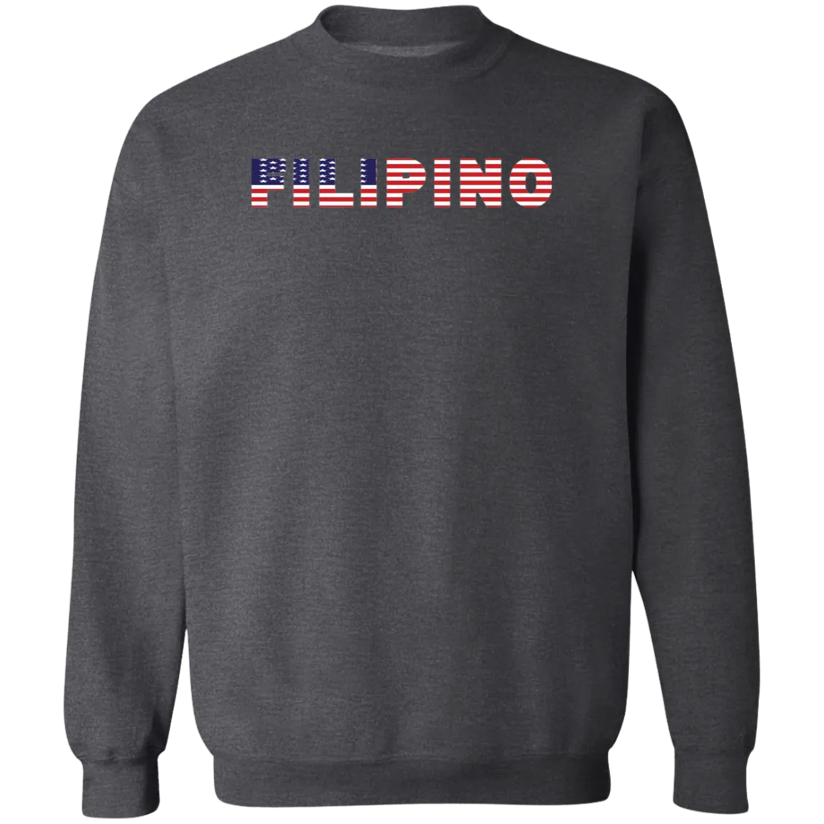 Filipino with US Flag Embedded Unisex Crewneck Pullover Sweatshirt