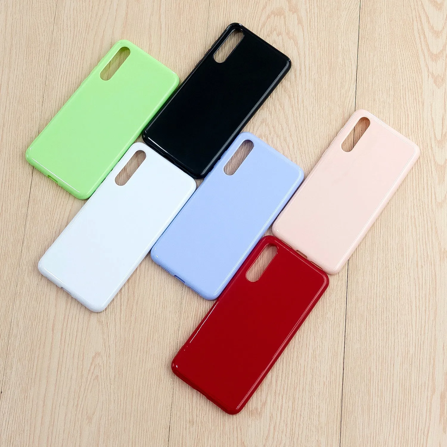 For HUAWEI P20/P20 Lite/P20 Pro Cellphone Case Simple Profile Soft TPU Phone Case Anti-Slip Smartphone Cover Fluorescent green