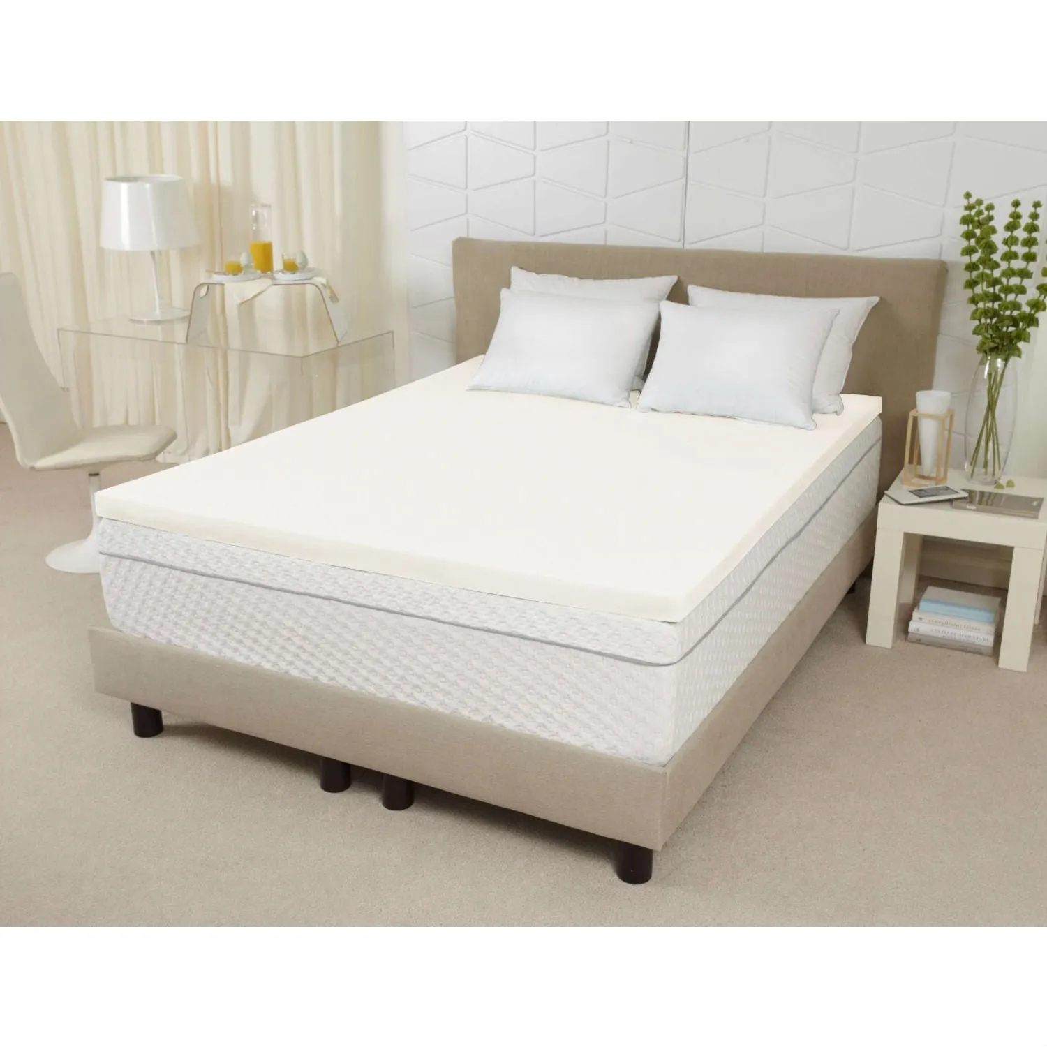 Full size 3-inch Thick Ventilated Memory Foam Mattress Topper
