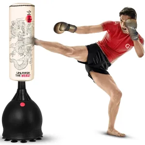 Gallant 5.5ft Free Standing Boxing Punch Bag White - Free Standing Heavy Bag