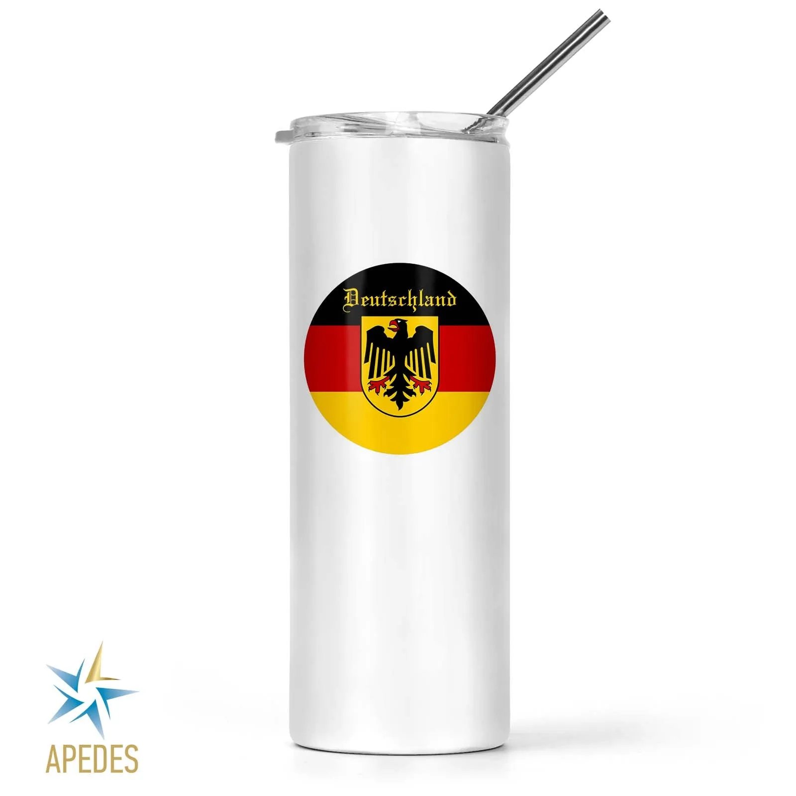 Germany Flag Stainless Steel Skinny Tumbler 20 OZ