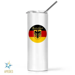 Germany Flag Stainless Steel Skinny Tumbler 20 OZ