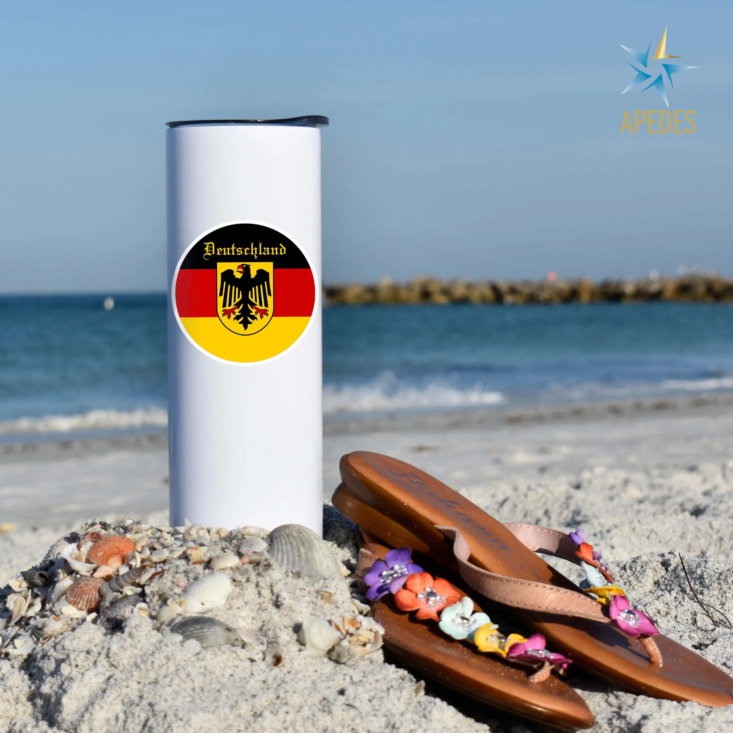 Germany Flag Stainless Steel Skinny Tumbler 20 OZ