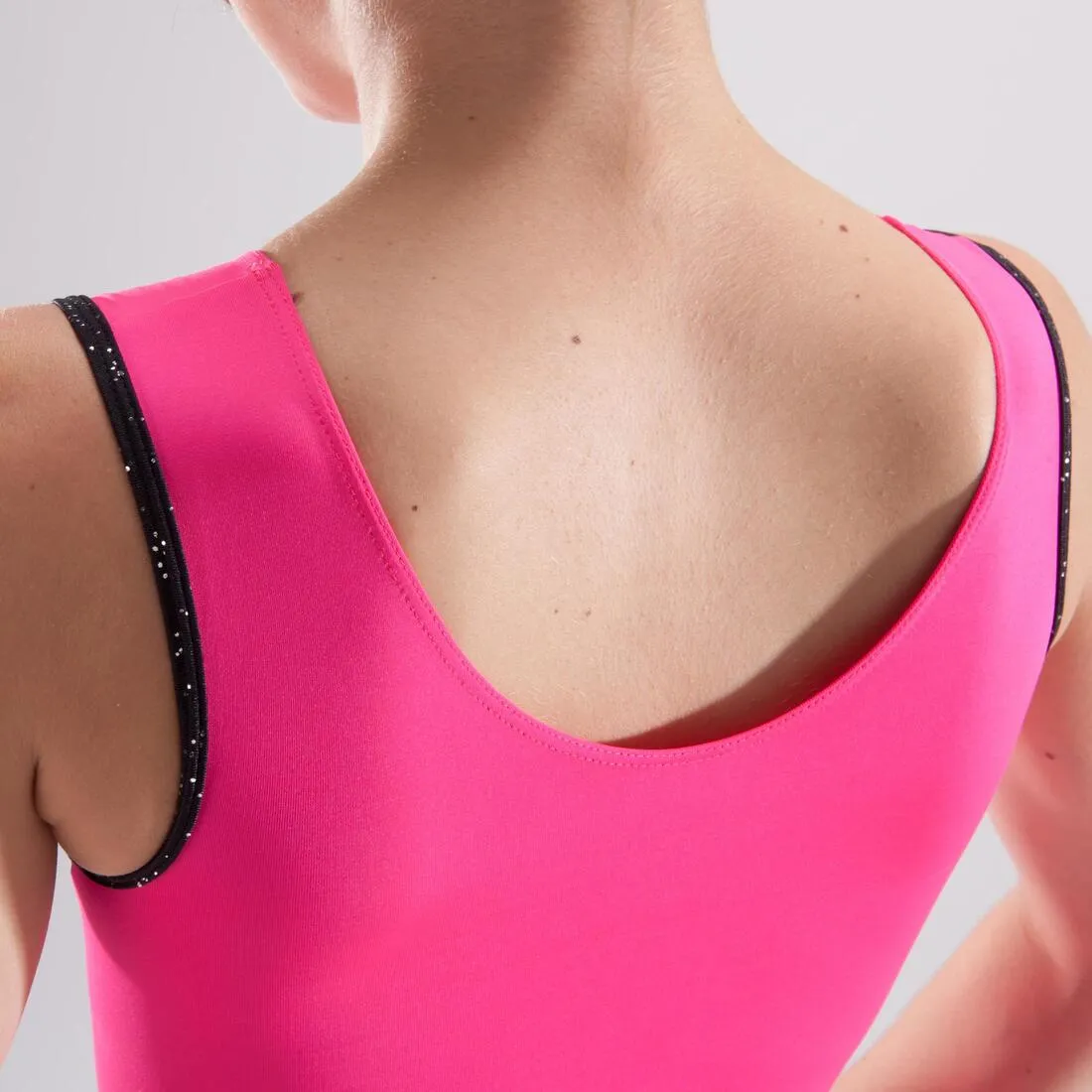 Girls' Artistic Gymnastics Leotard - Pink/Sequins