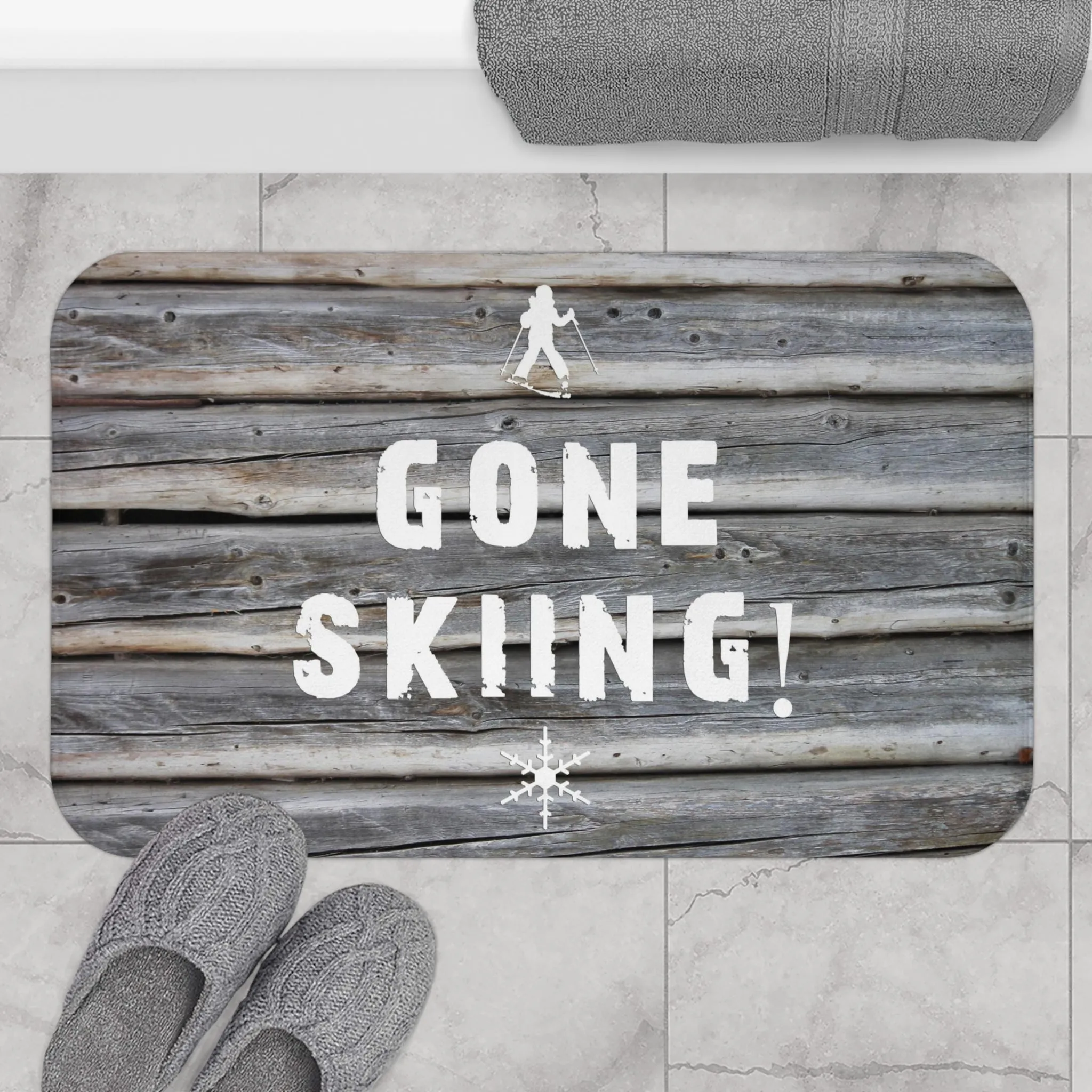 GONE SKIING - Bath Mat
