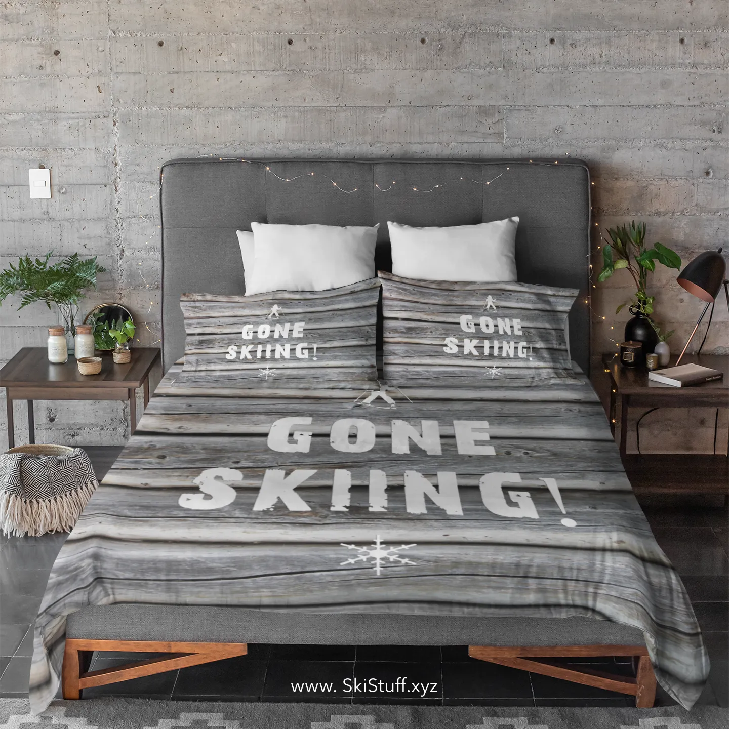 Gone Skiing - Duvet Cover