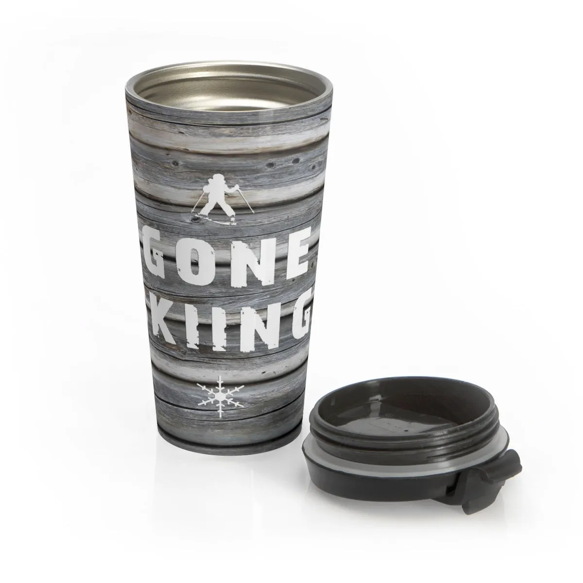 Gone Skiing - Stainless Steel Skiing Travel Mug