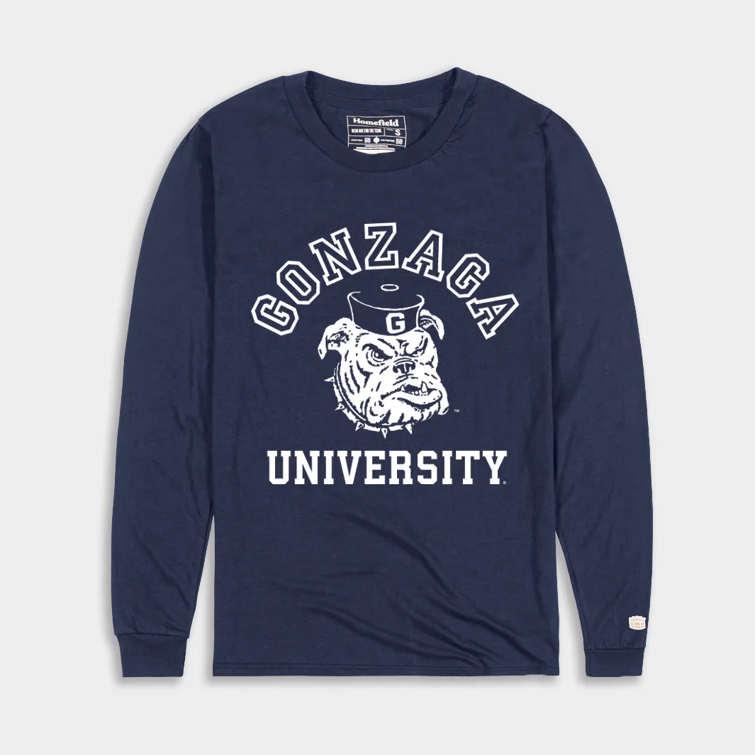 Gonzaga Vintage Scowling Bulldog Long Sleeve