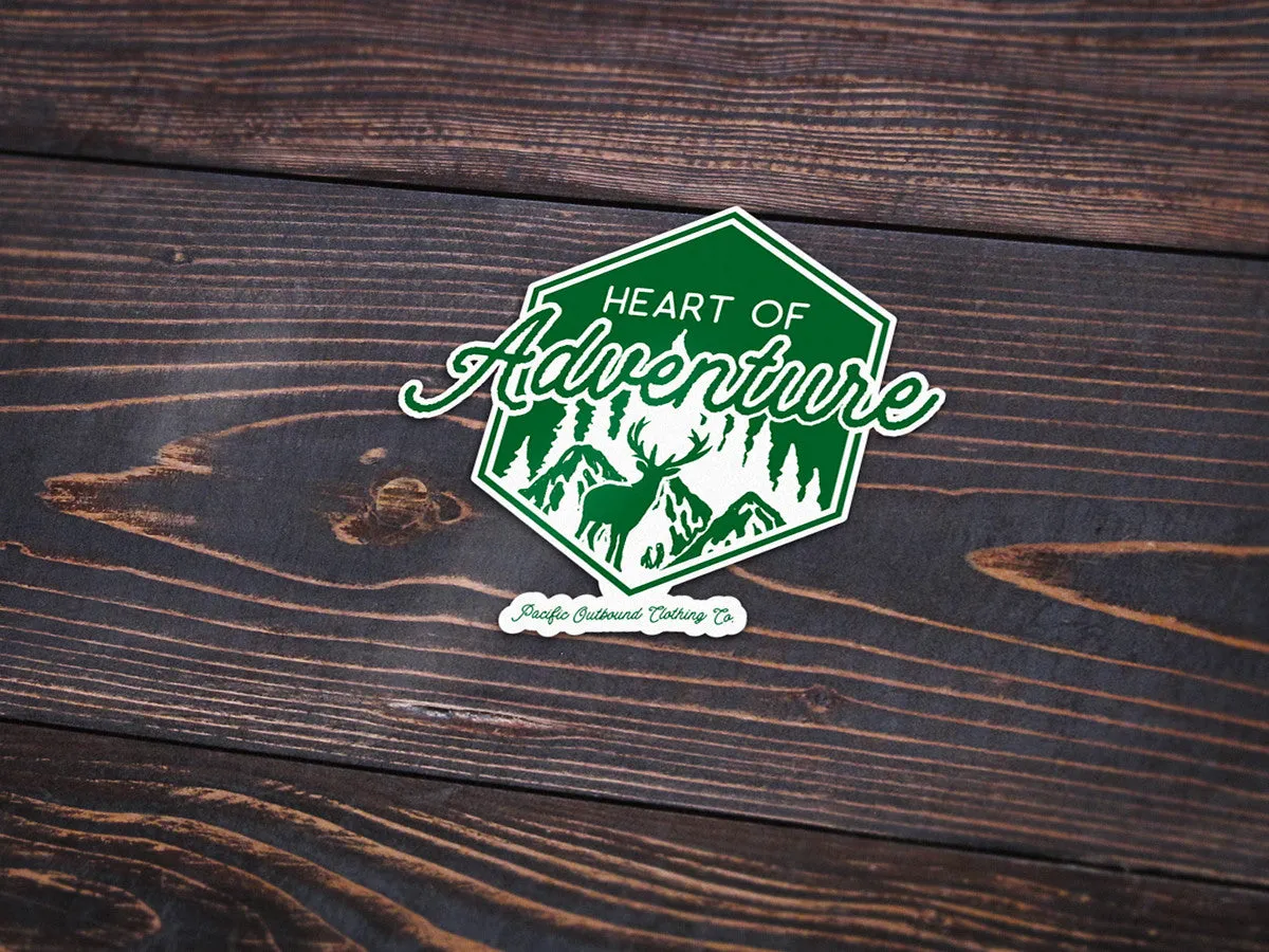 Heart of Adventure Vinyl Sticker