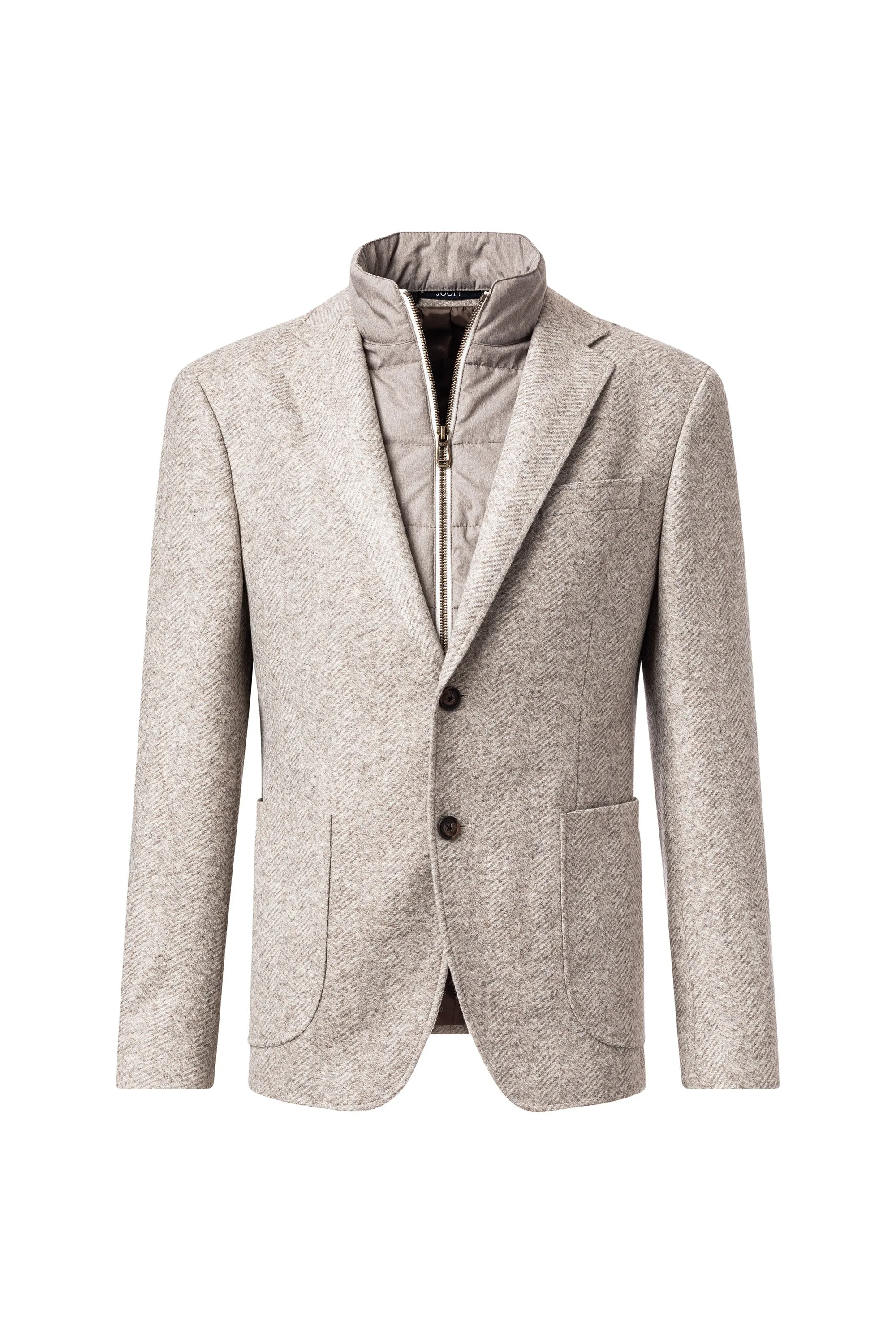 Hecton Insulated Sportcoat in Beige Herringbone