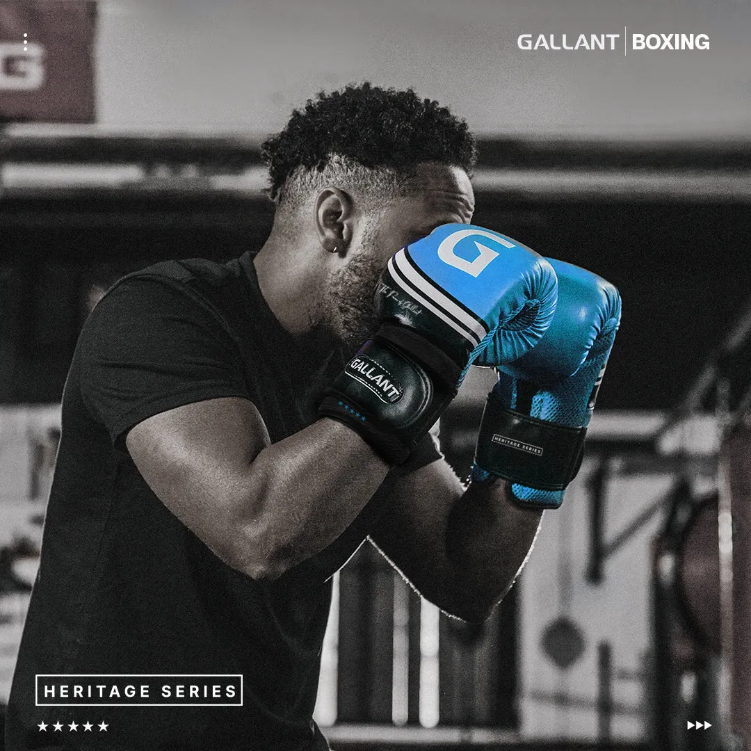 Heritage Series Boxing Gloves and Focus Mitts Pad Lite Combo - Blue