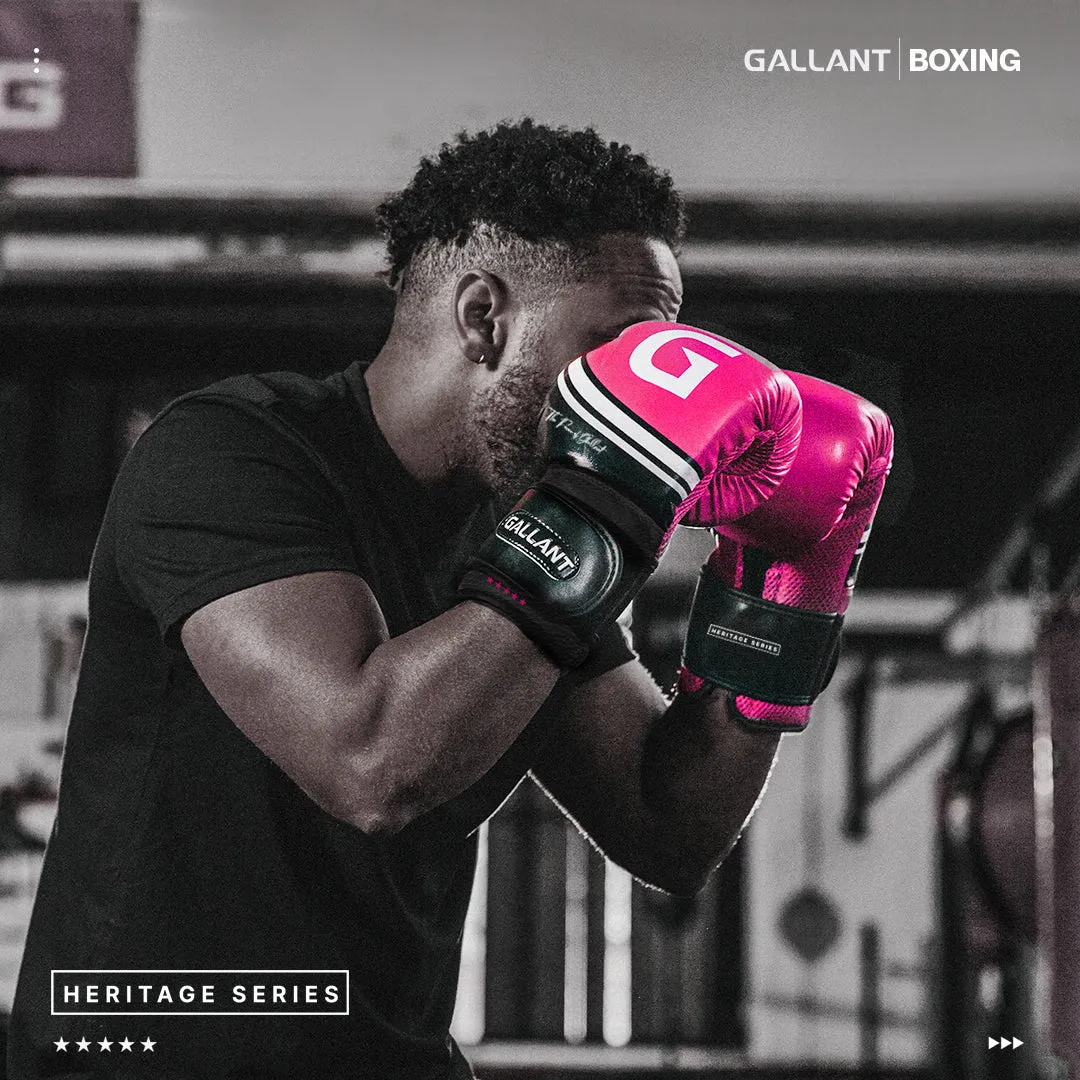 Heritage Series Boxing Gloves and Focus Mitts Pads Lite Combo - Pink