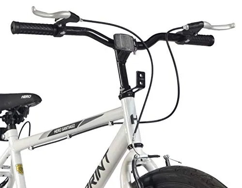 Hero Sprint Men's Frame 18 Inch Santiago 26T SS Hybrid City Bike, White (SSAN26WHWH01HM)