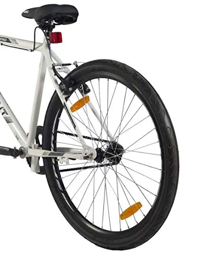 Hero Sprint Men's Frame 18 Inch Santiago 26T SS Hybrid City Bike, White (SSAN26WHWH01HM)
