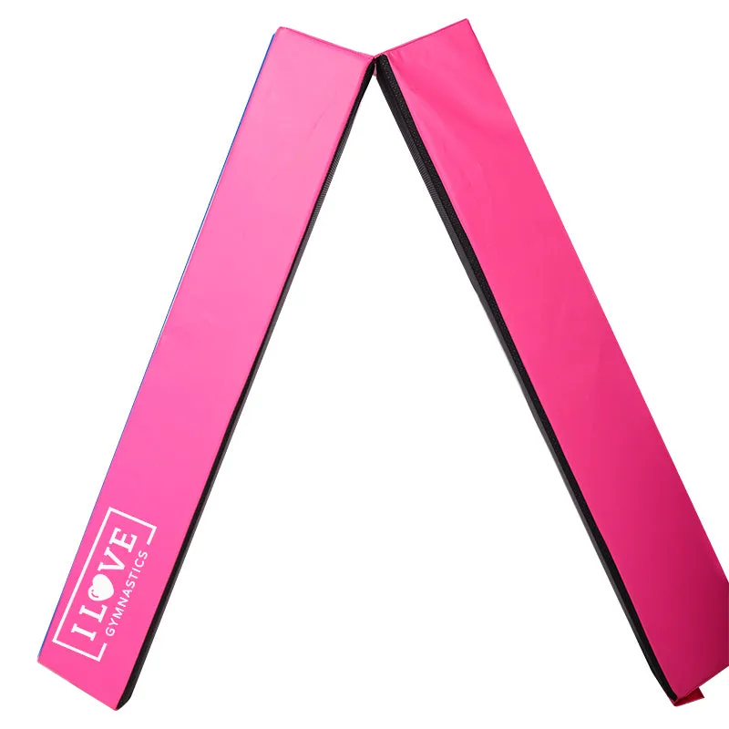 I Love Gymnastics Balance Beam & 50mm Mat | Pink & Purple