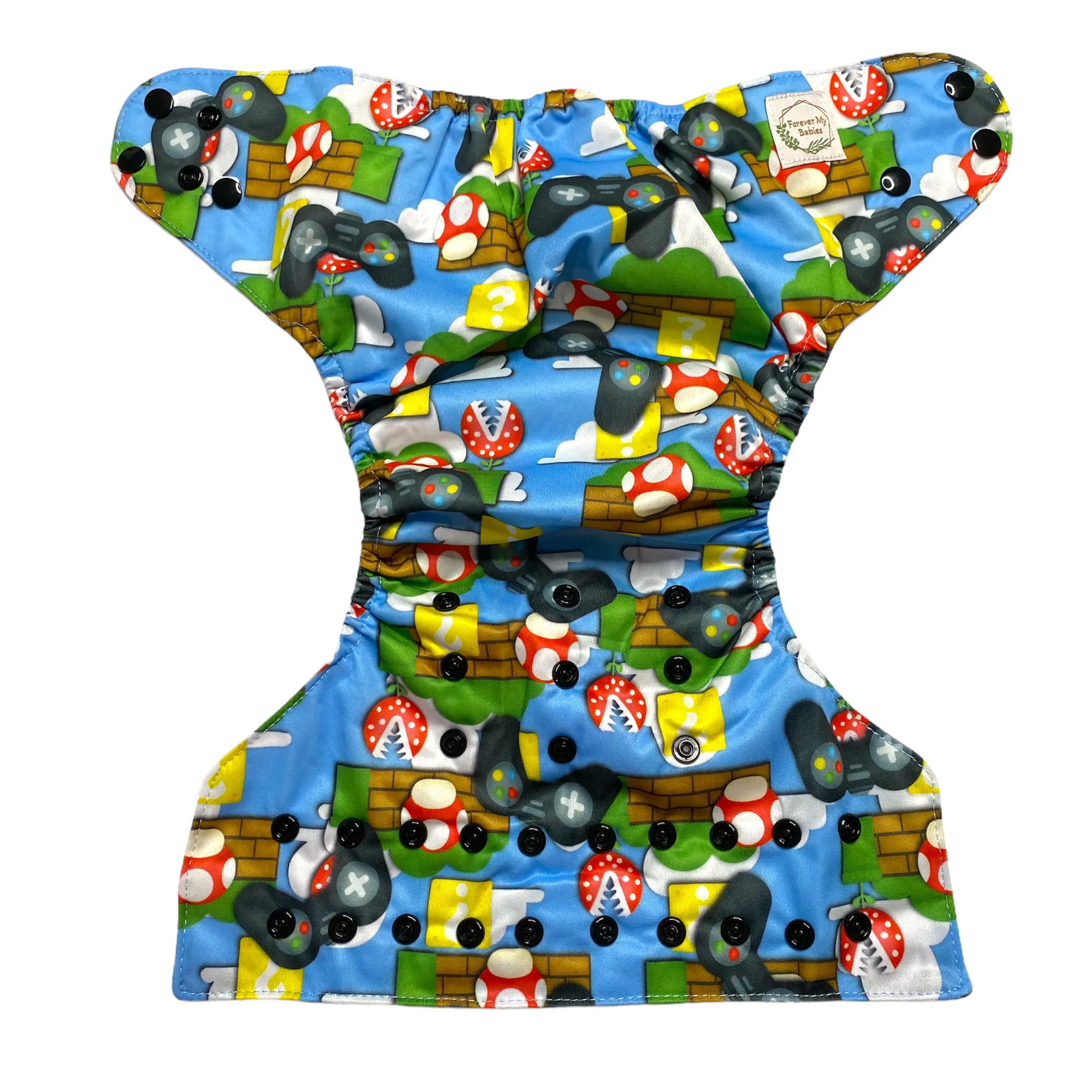IN-STOCK Forever My Babies Cloth Diaper - Classic Video Game (Upright Print on Front & Back)