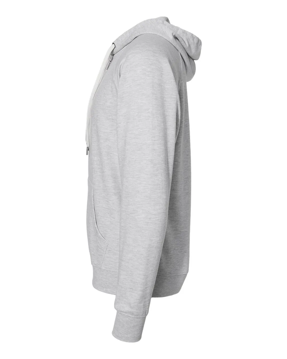 Independent Trading Co. - Icon Unisex Lightweight Loopback Terry Full Zip Hood Athletic Heather