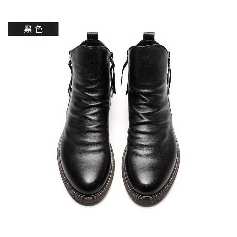 INSTOCK-Double side zipper non-slip men's boots