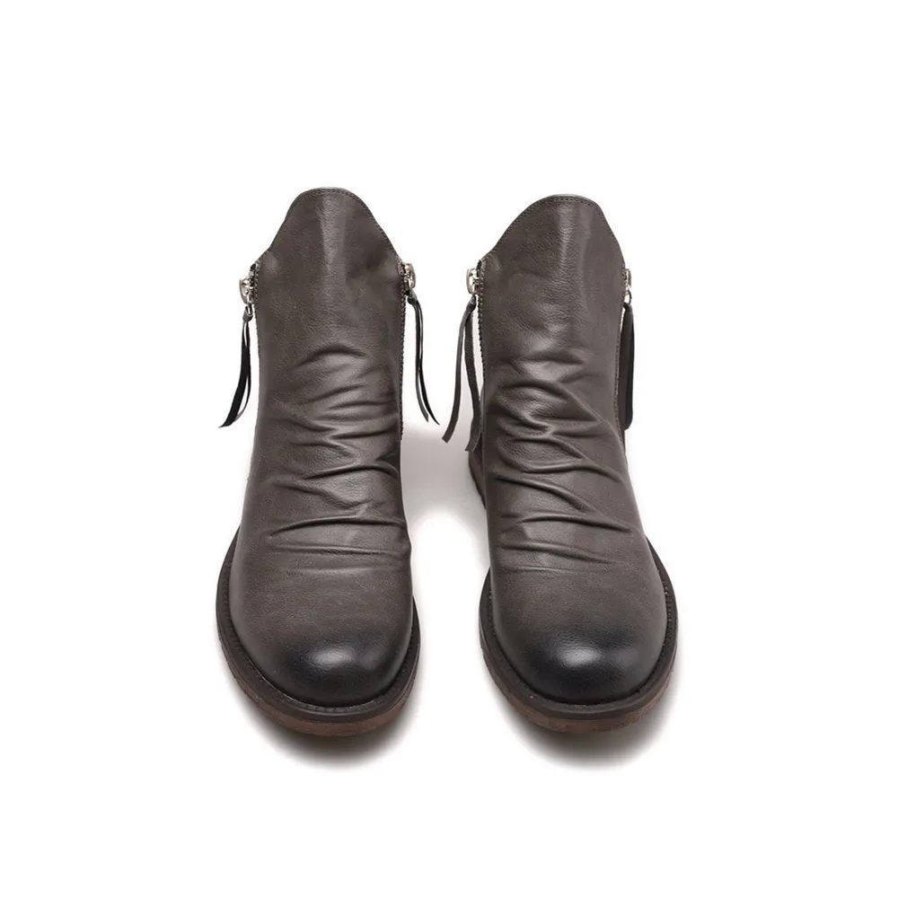 INSTOCK-Double side zipper non-slip men's boots