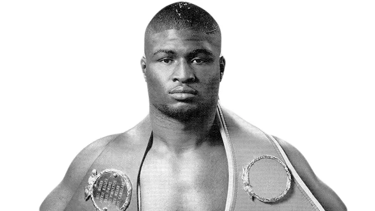 James "Lights Out" Toney Autographed 8x10 boxing photo vs Iran Barkley