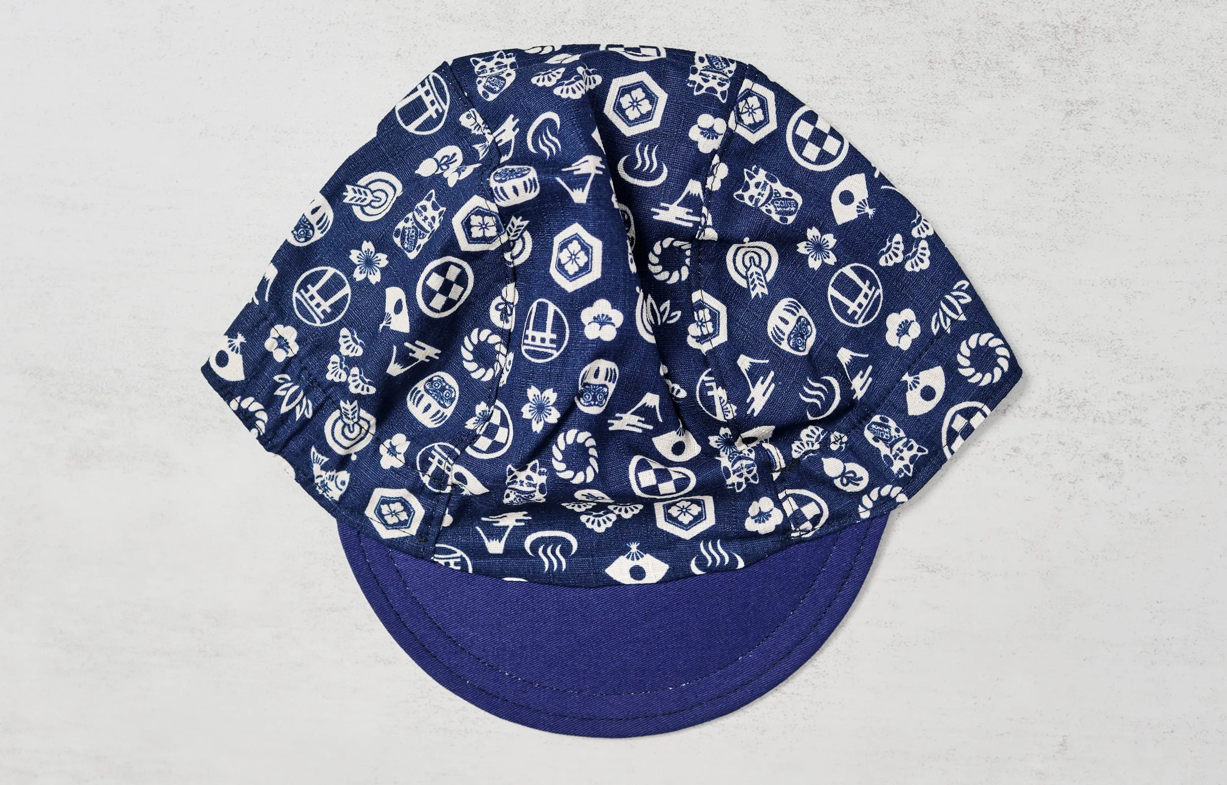 Japanese Mini Graphic Blue Cycling Cap