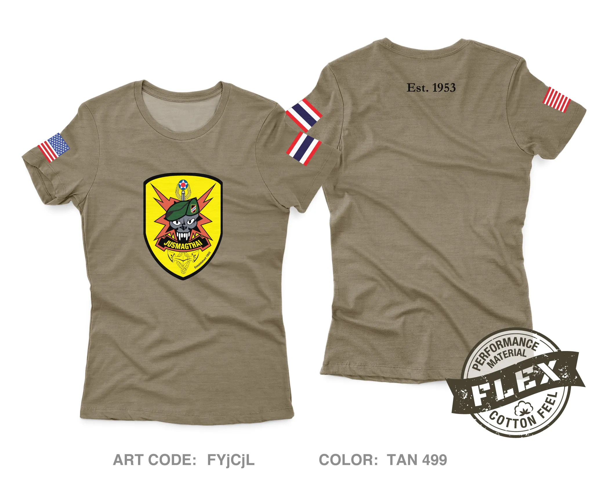 JUSMAGTHAI Women's SS Flex Performance Tee - FYjCjL