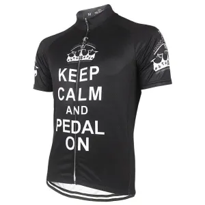 Keep Calm & Pedal On - Black Cycling Jersey