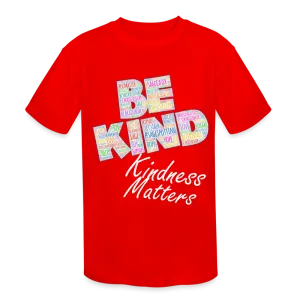 Kids' Athletic T-Shirt - Be Kind, WordCloud