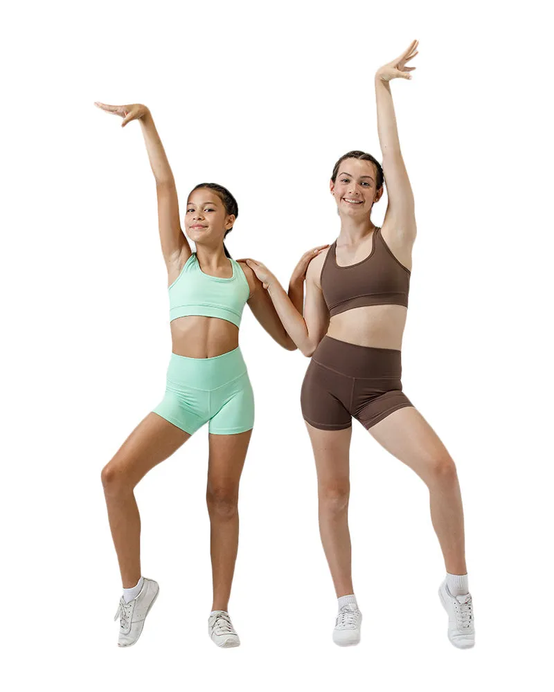 Kids Racer Crop - Neo Mint