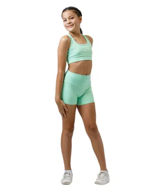 Kids Racer Crop - Neo Mint