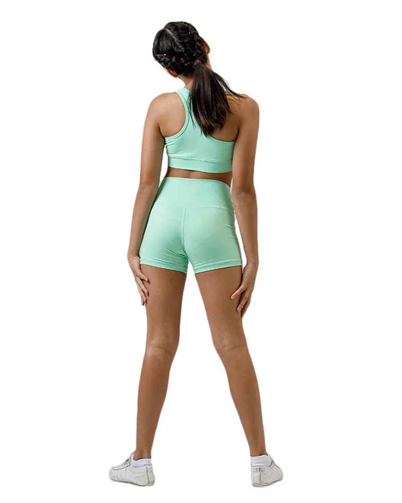 Kids Racer Crop - Neo Mint