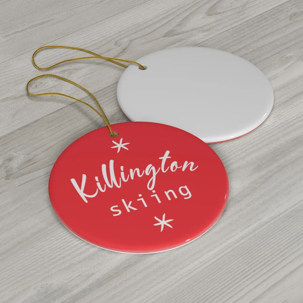Killington Christmas Skiing Ornament