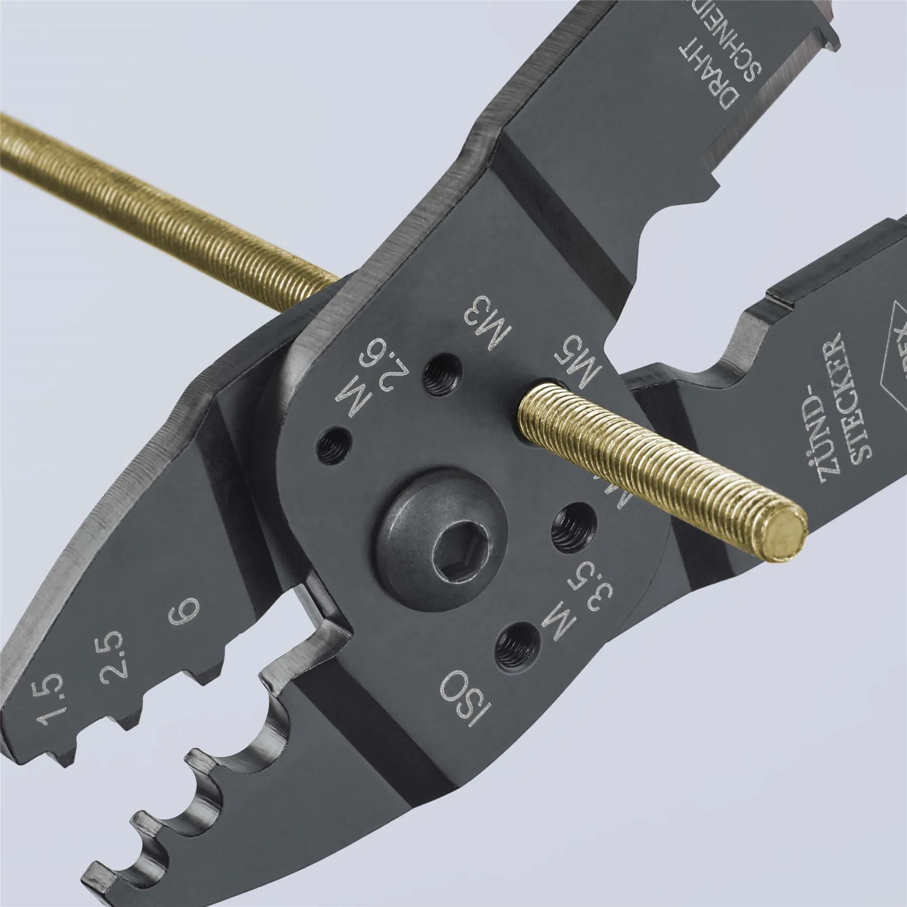 KNIPEX Crimping Pliers Wire Strippers for Insulated Terminals 230mm Multi Component Grips 97 21 215