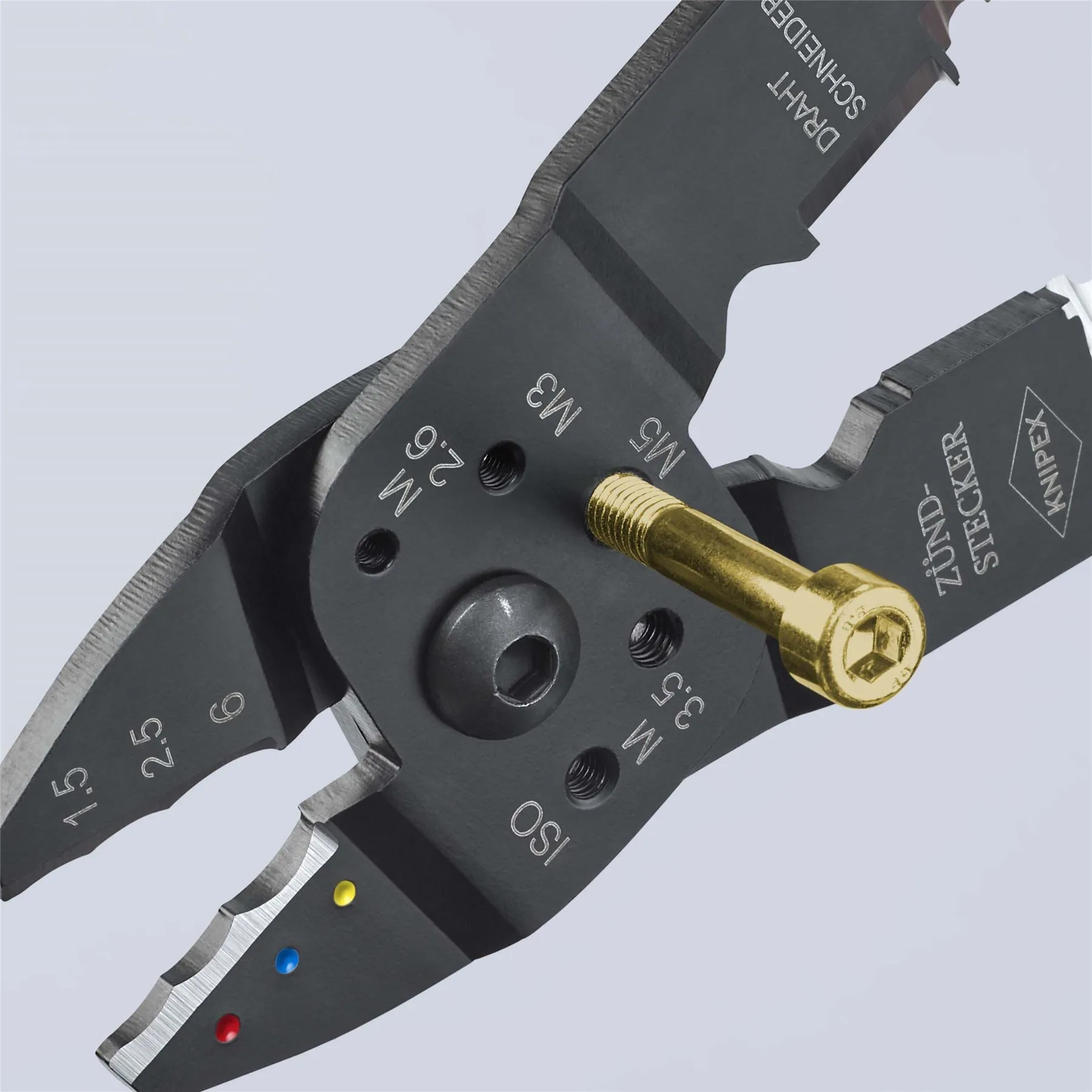 KNIPEX Crimping Pliers Wire Strippers for Insulated Terminals 230mm Multi Component Grips 97 21 215