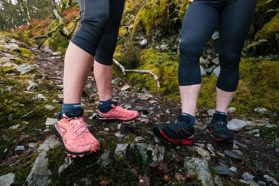 LEGGING DE TRAIL RUNNING 3/4 FEMME EMBOSS NOIR BRONZE