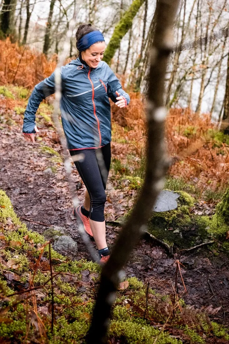 LEGGING DE TRAIL RUNNING 3/4 FEMME EMBOSS NOIR BRONZE