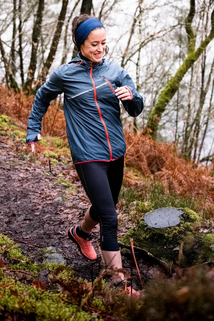LEGGING DE TRAIL RUNNING 3/4 FEMME EMBOSS NOIR BRONZE