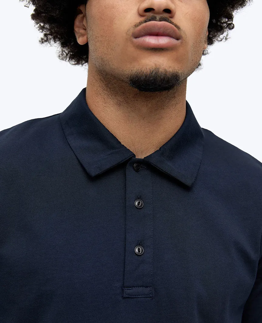Lightweight Jersey Polo Navy