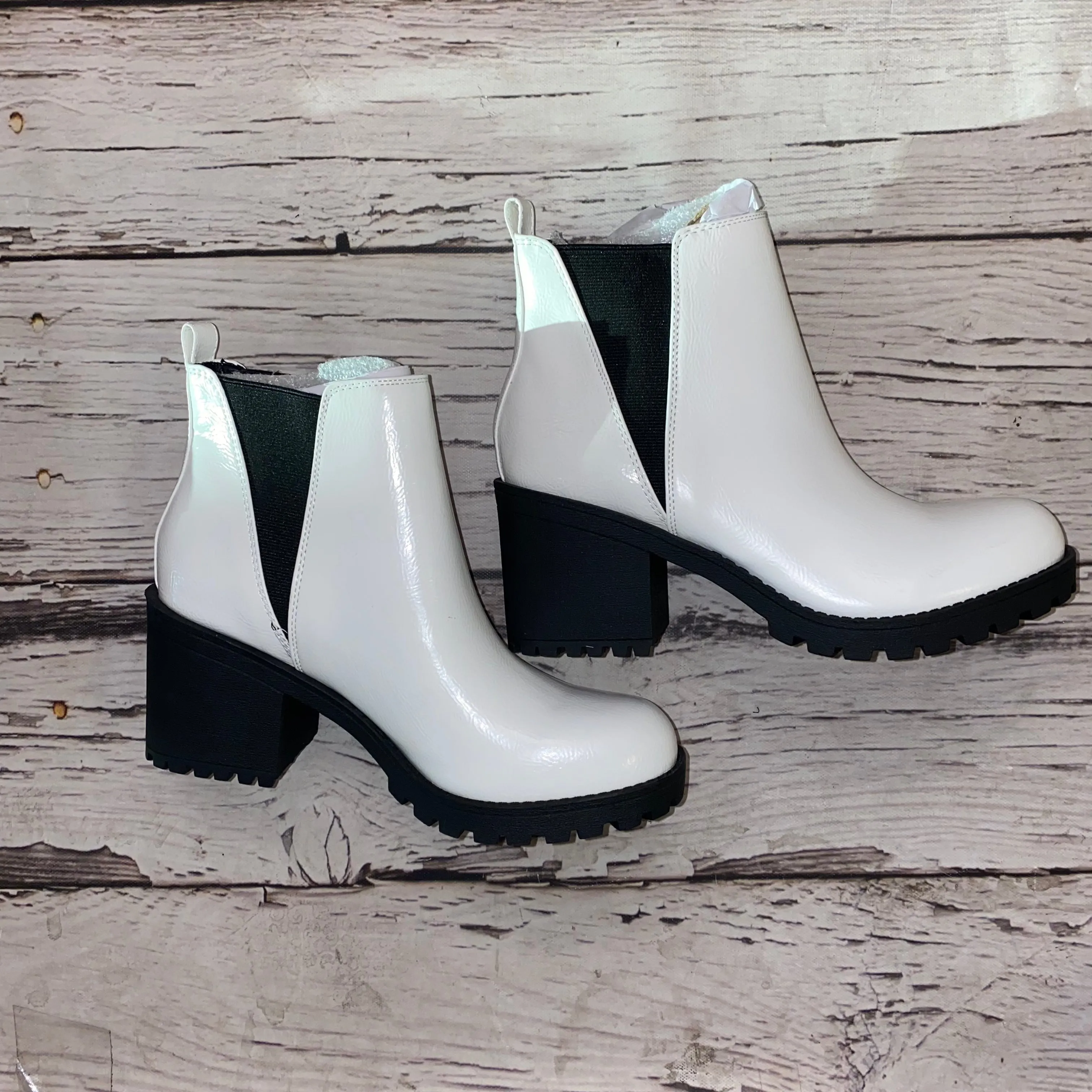 Lisbon White Patent Boot