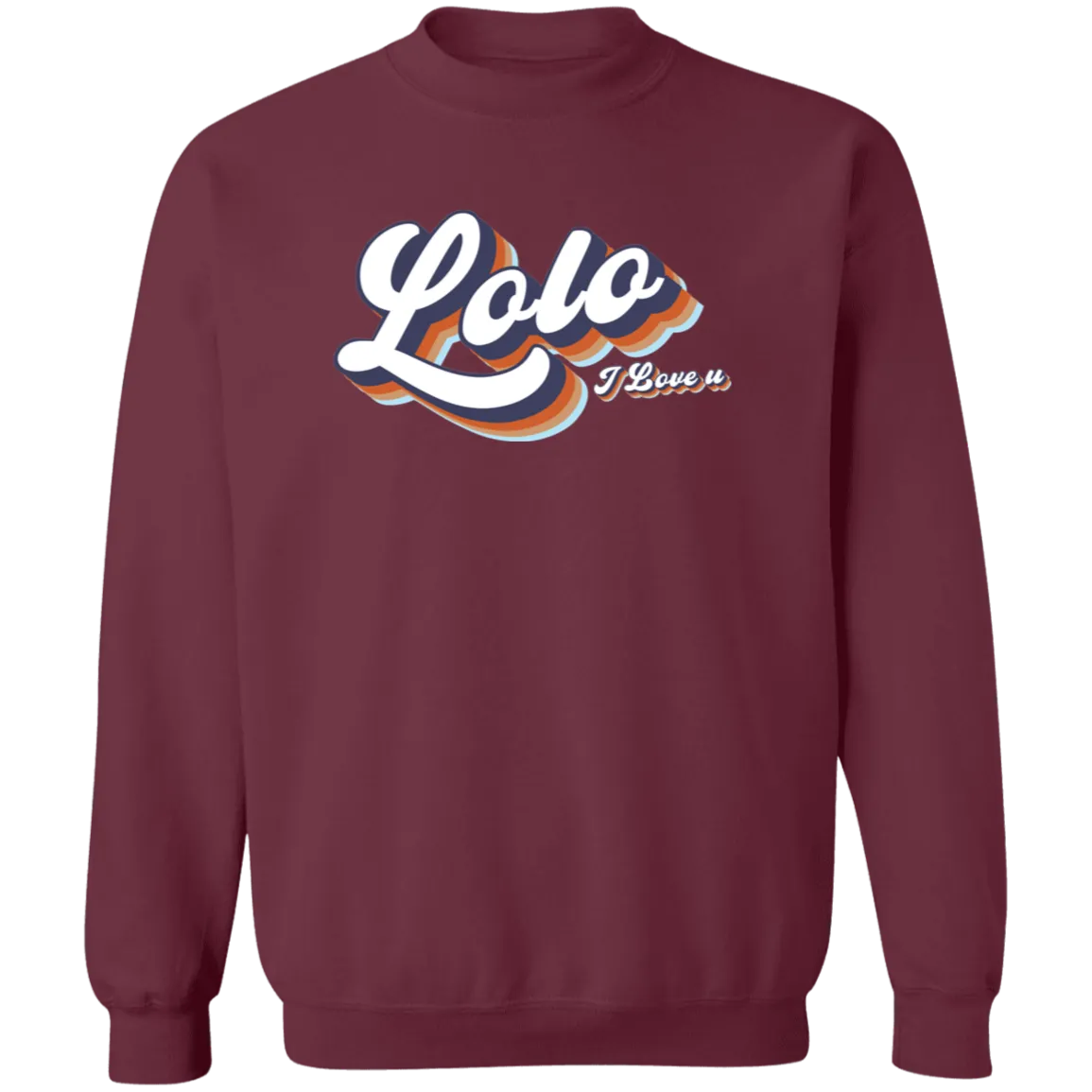 Lolo I Love U Unisex Crewneck Pullover Sweatshirt