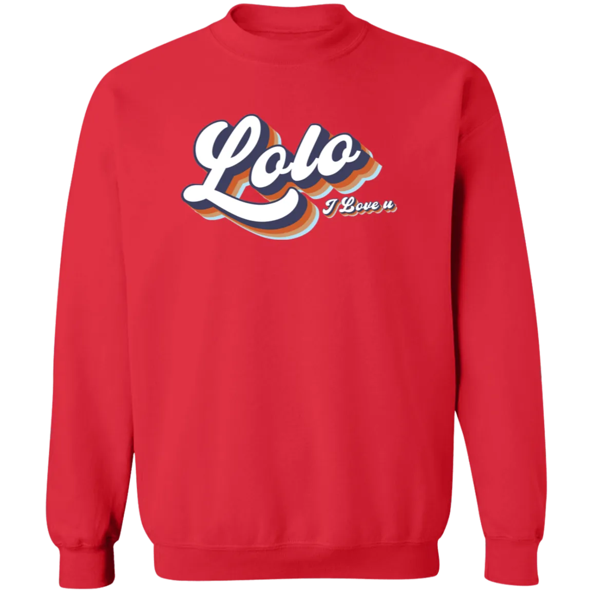 Lolo I Love U Unisex Crewneck Pullover Sweatshirt
