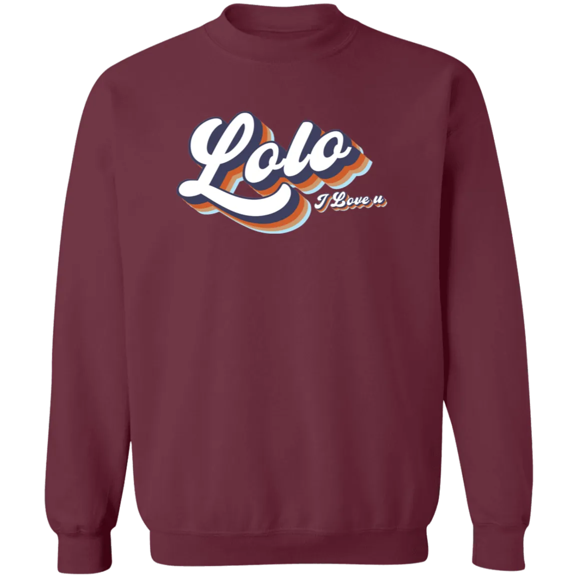 Lolo I Love U Unisex Crewneck Pullover Sweatshirt