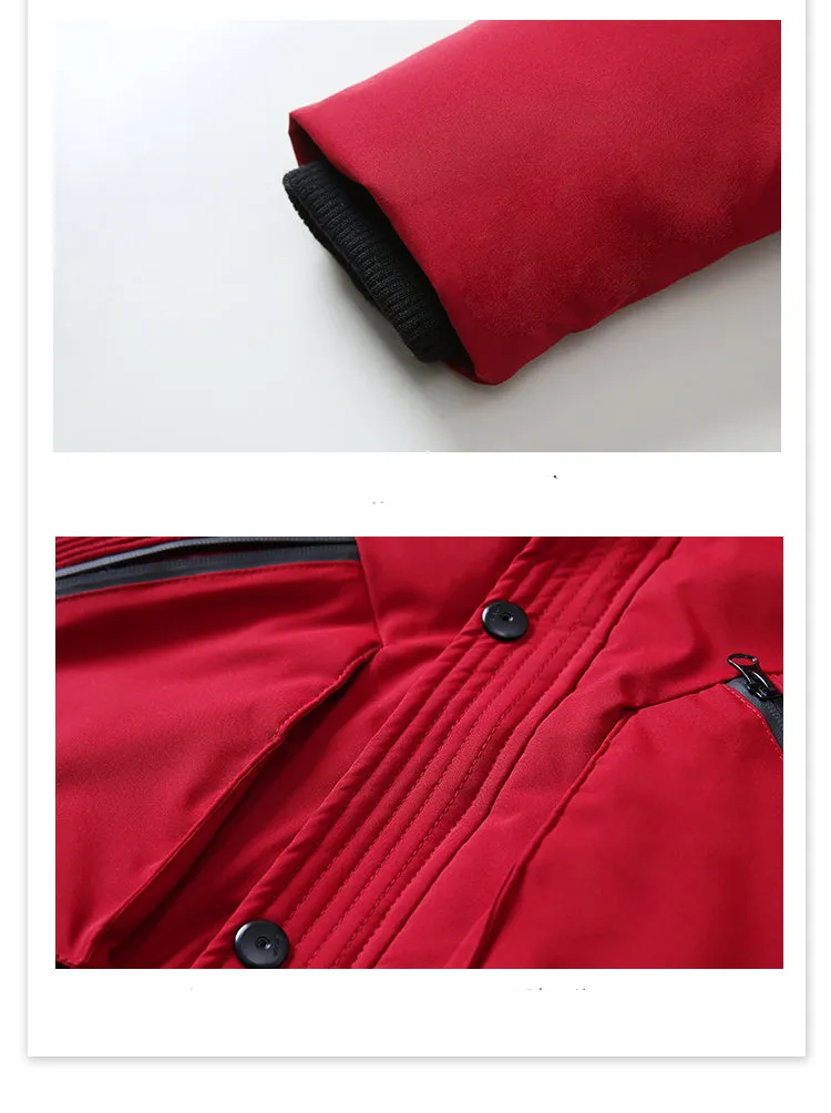 Long Parka Warm Jacket Down Coat for Boys