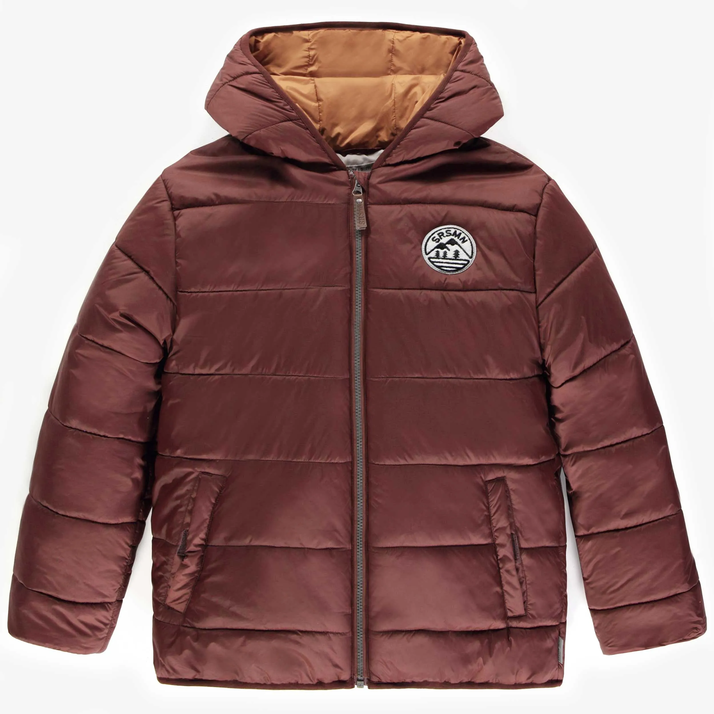 Manteau doudoune rouille, adulte || Rust puffer coat, adult
