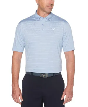 Mens Ventilated Stripe Polo