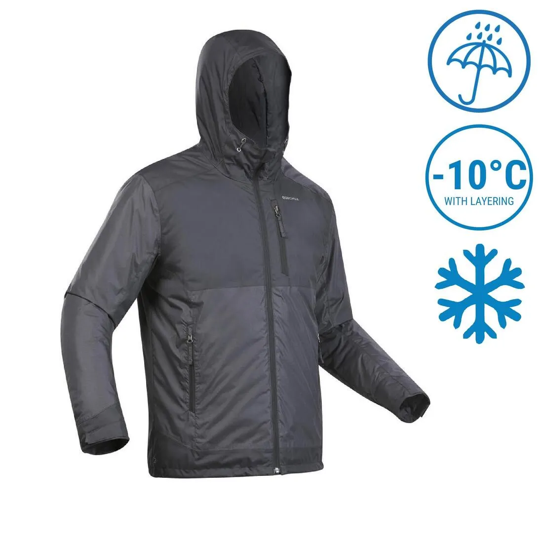 Men’s waterproof hiking jacket -10°C, NH500