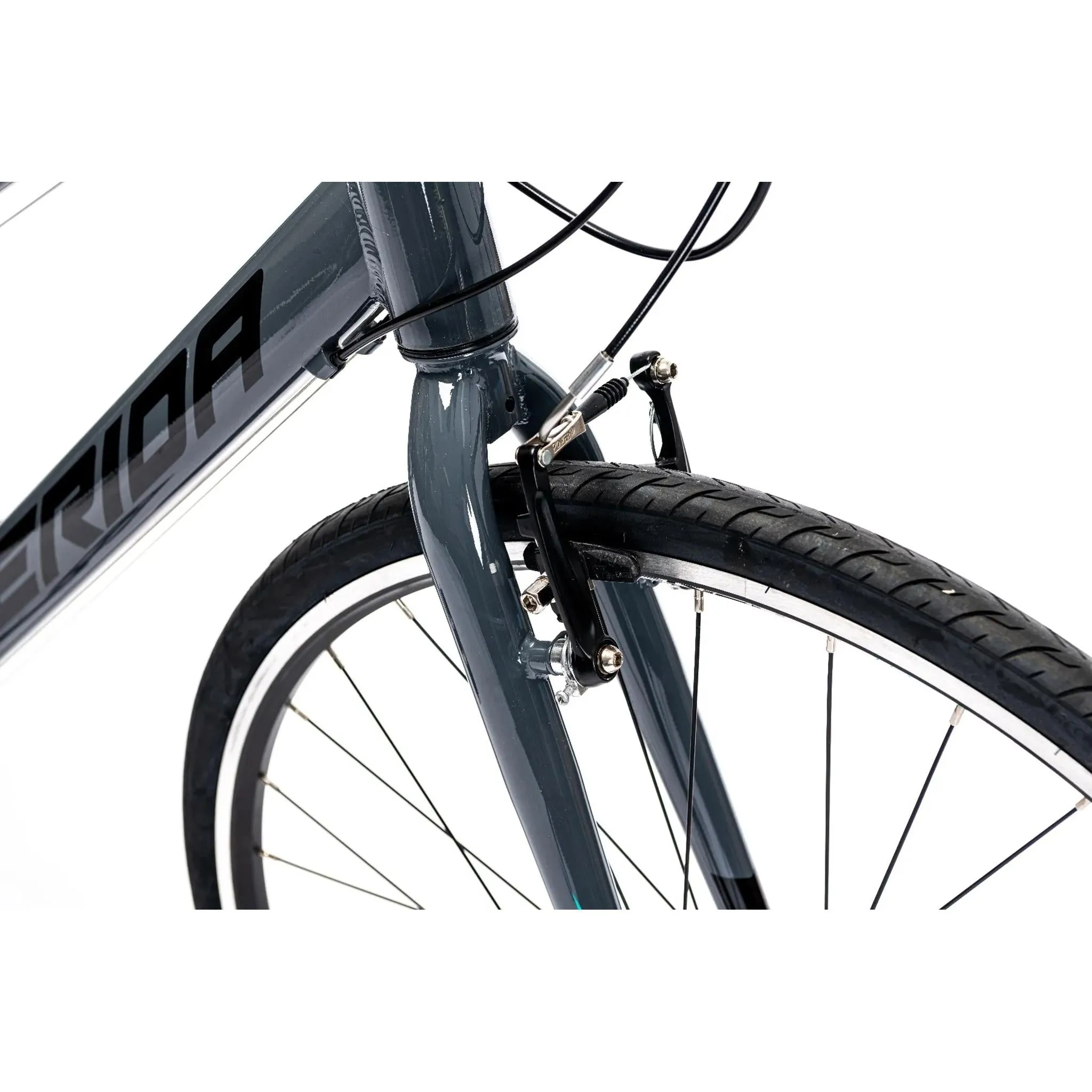 Merida Speeder 10-V W Womens Flat Bar Road Bike Glossy Grey/Black/Teal