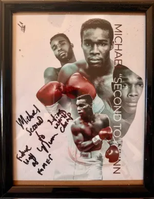 Michael "Second to" Nunn signed 11x14 size authentic RARE Boxing photo, Certified
