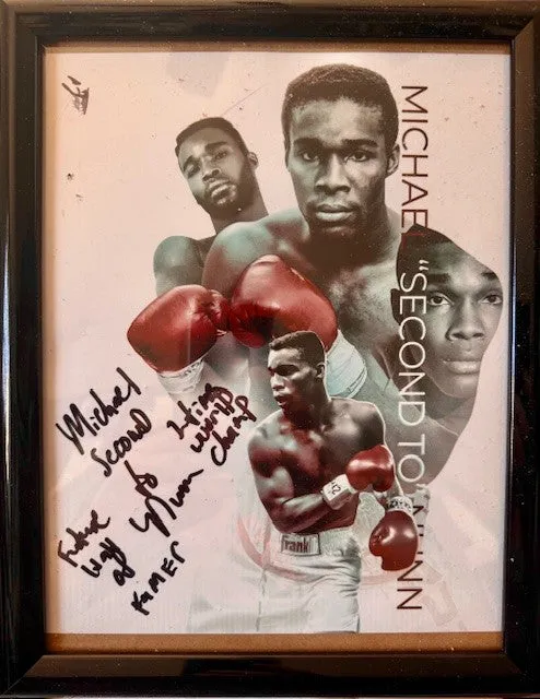 Michael "Second to" Nunn signed 11x14 size authentic RARE Boxing photo, Certified