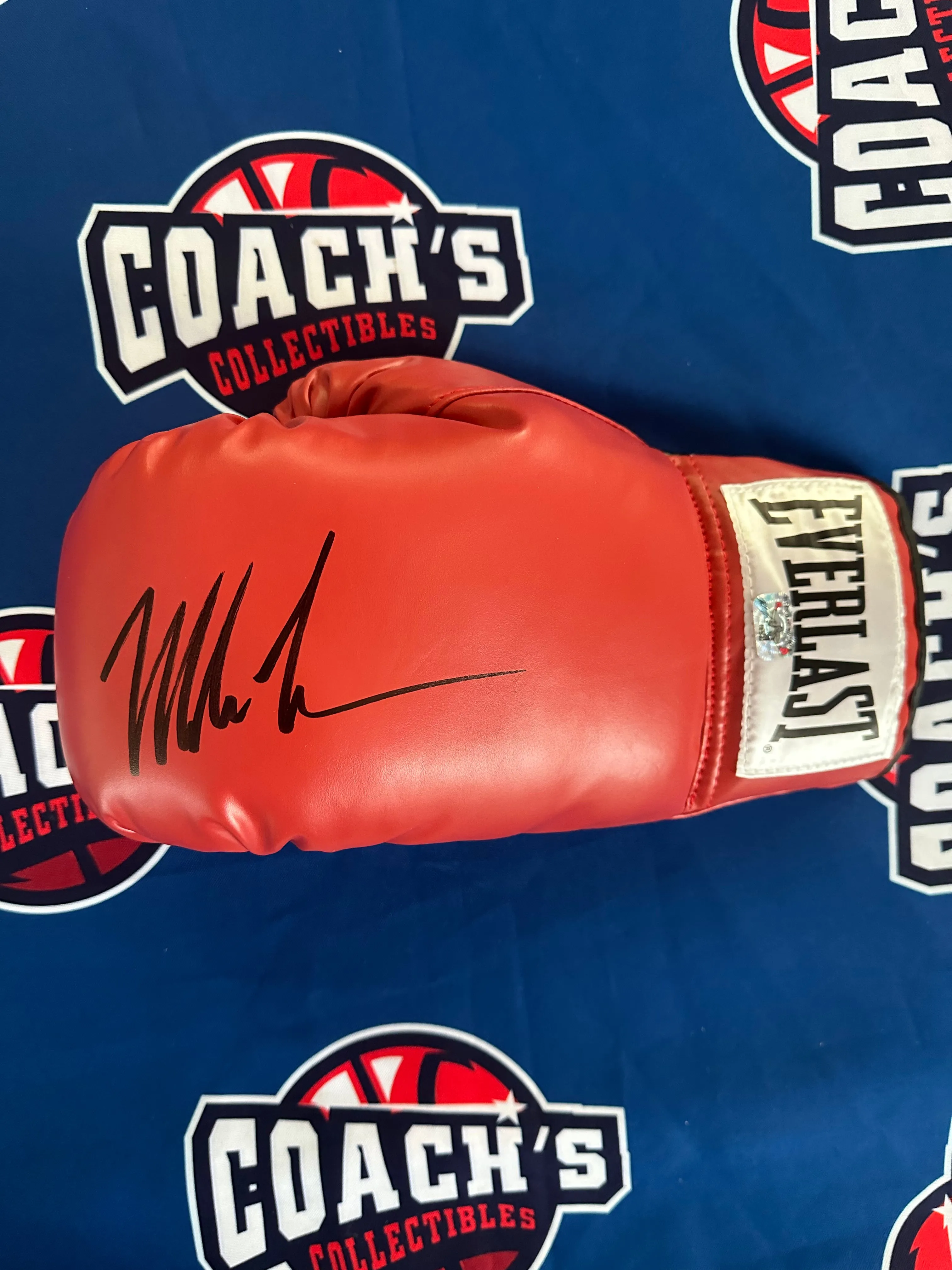Mike Tyson Autographed Red Everlast Boxing Glove (Fitterman Sports)